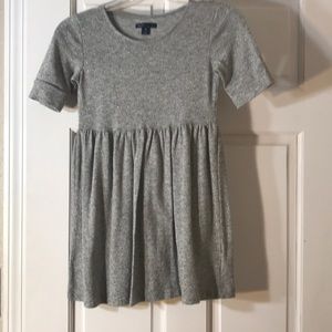 Girls Gap dress gray with gold embellishments